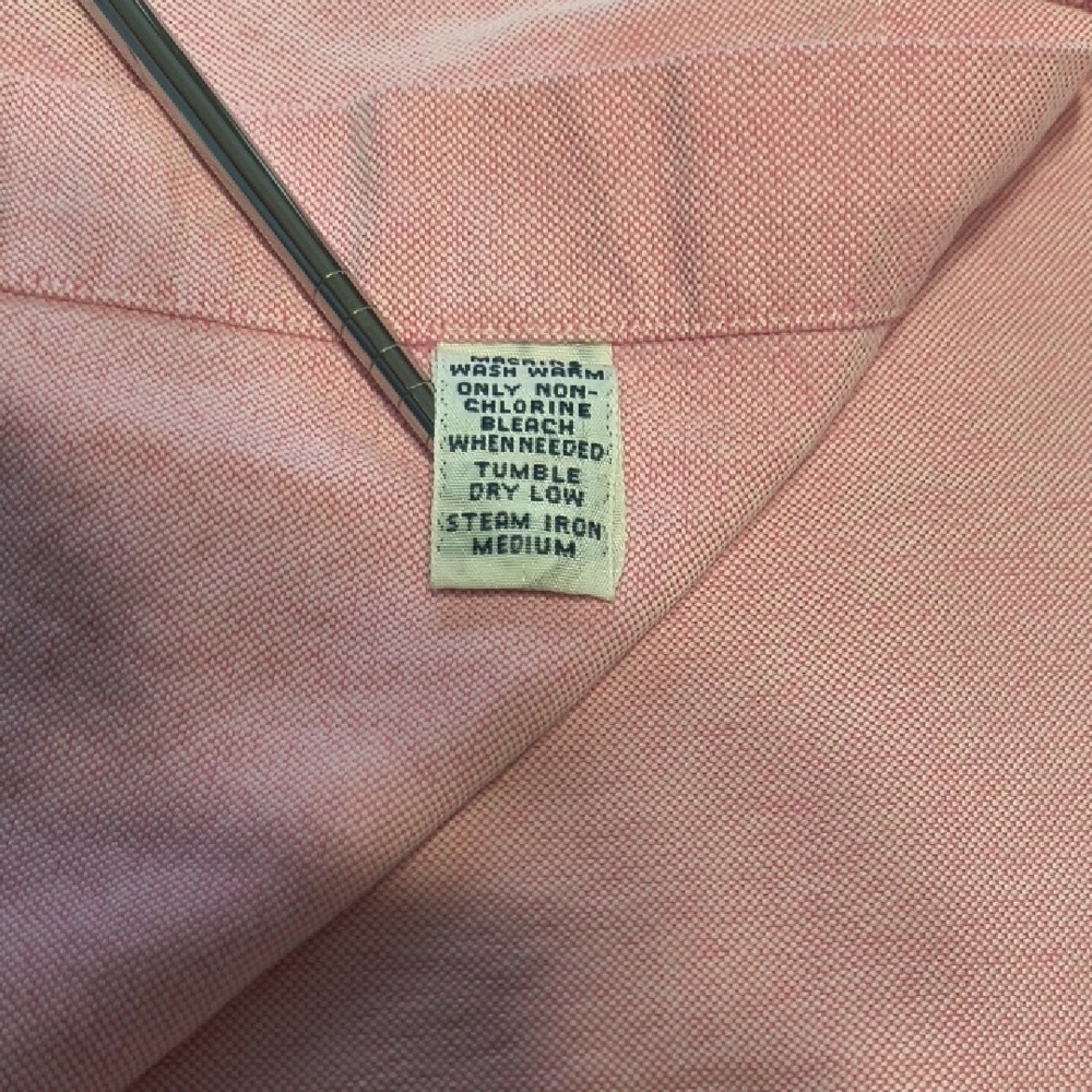 Ralph Lauren Pink Button-Down Oxford Shirt with Navy Pony *Defect* - Picture 6 of 7
